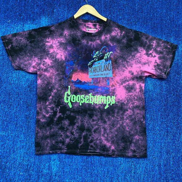 Goosebumps RL Stine One Day at HorrorLand Oversize Tie Dye M - Picture 1 of 4